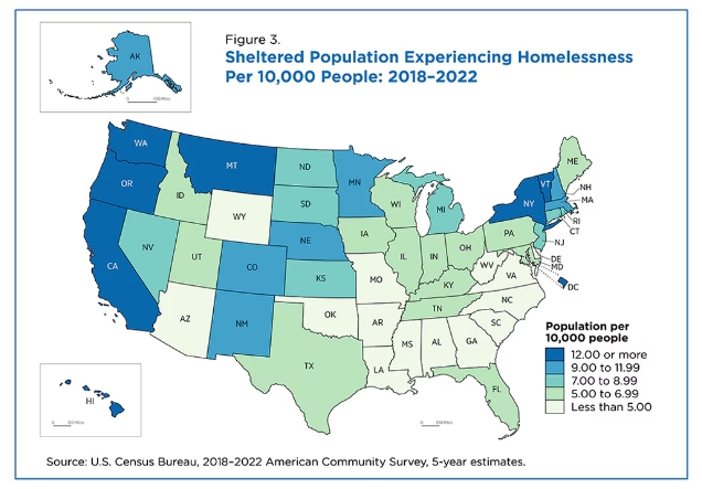 Geographic Distribution of Homelessness in the us